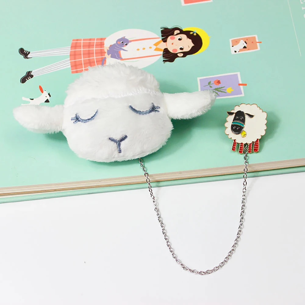 Fluffy Plush Chain alloy Cartoon Adorable Stereoscopic Doll Dinosaur Lamb pig and dog Animals Brooch for Women Couple Coat images - 6
