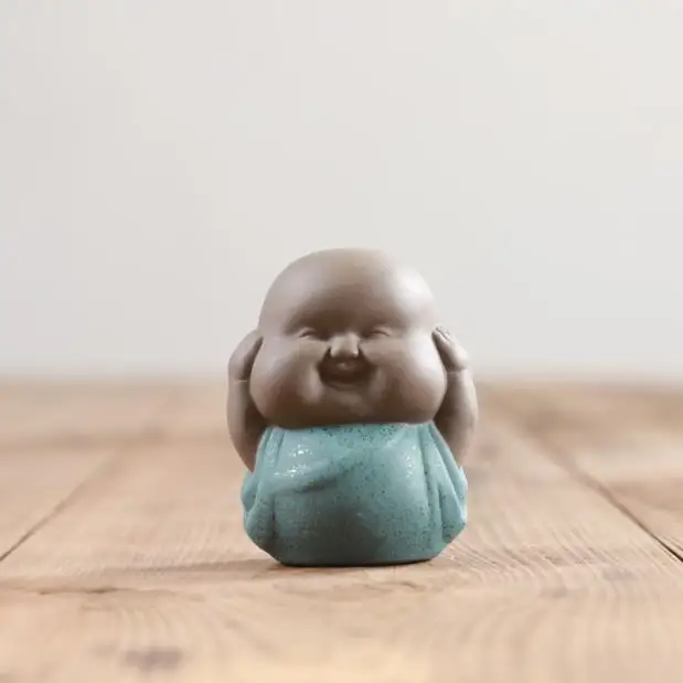 Мини декоративные керамические статуи Будды монахи предметы мебели Noing видеть не