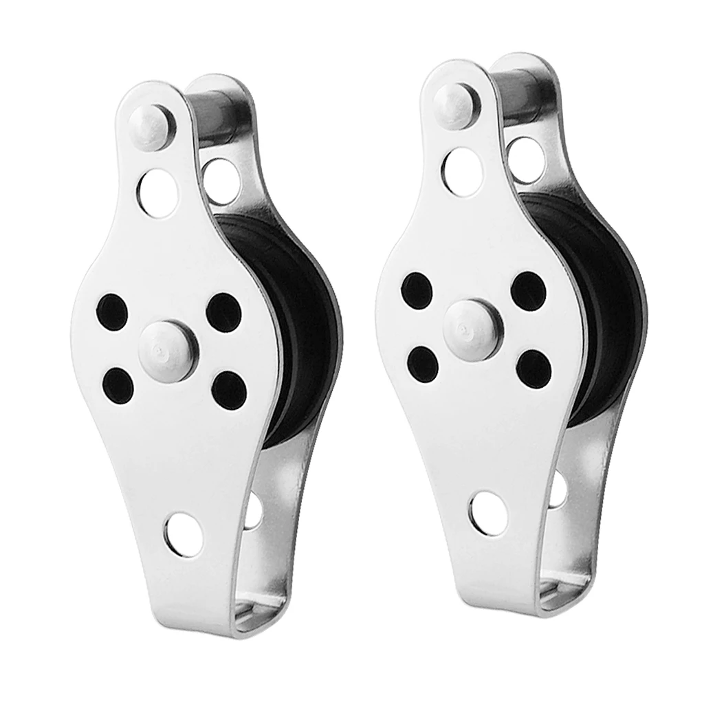 2 шт. из нержавеющей стали трос кран шкив блока подъемный поворотный шкивы для