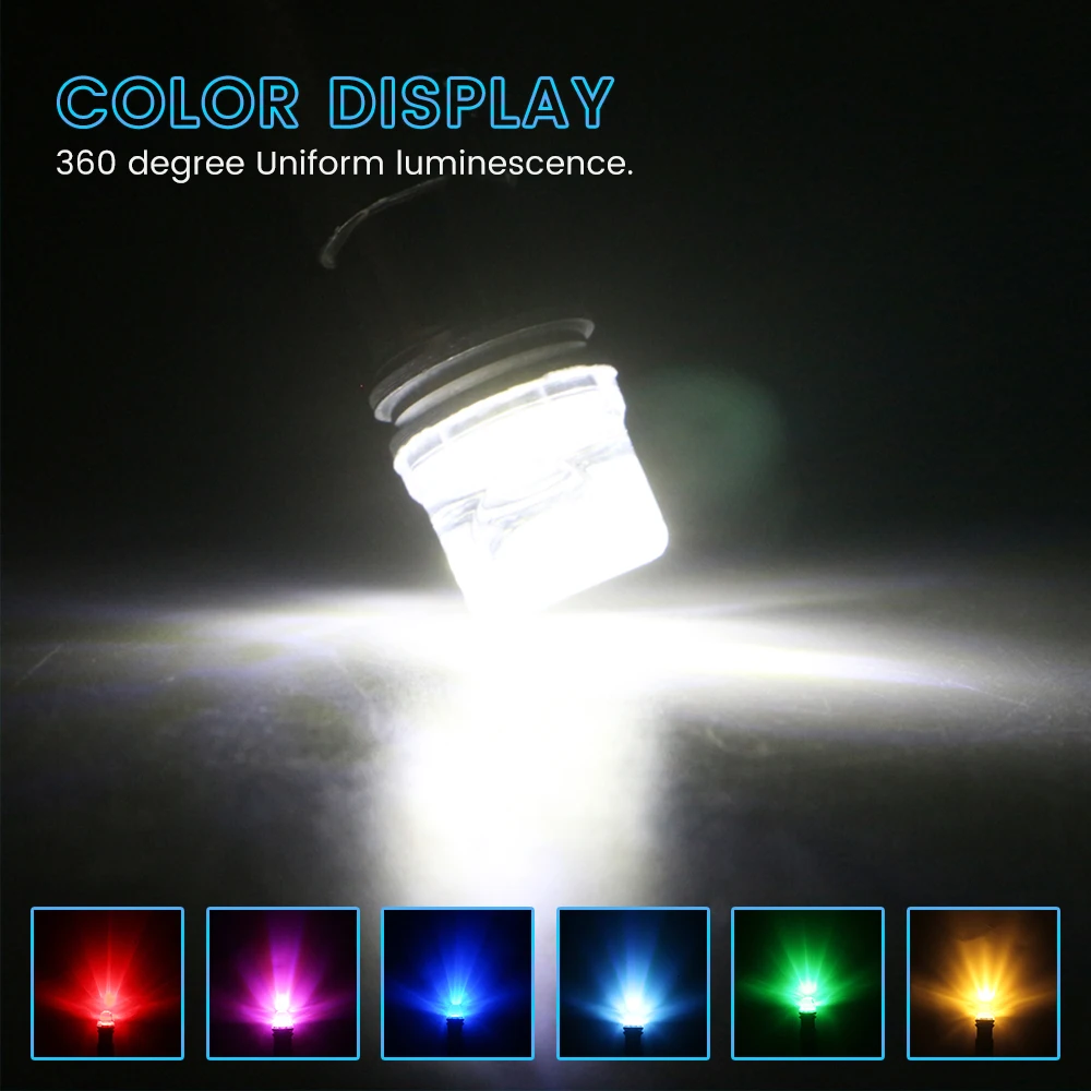 Оптовая! 100X 6V 6.3V AC DC Неполярная светодиодная лампа BA9S T4W T11 53 57 1895 1891 64111 для пинбола