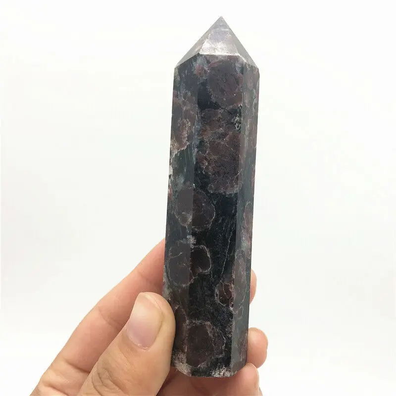 4 размера натуральный гранат кристалл обелиск кварцевый палочка точечные
