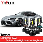 YNFOM комплект светодиодных фар для Toyota Celica A40-A80 1982-2002 БлижнийДальний свет, противотуманные фары, автомобильные аксессуары, лампы для автомобильных фар