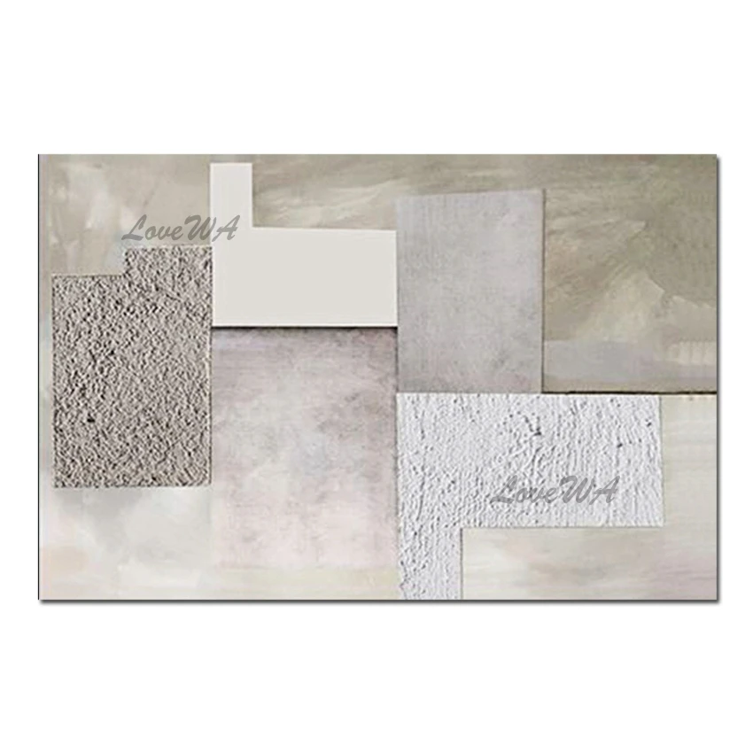 

Simple Abstract Geometric Design Hand Painted Wall Art Oil Painting Modern Living Room Decor Canvas Paintings Artwork Unframed