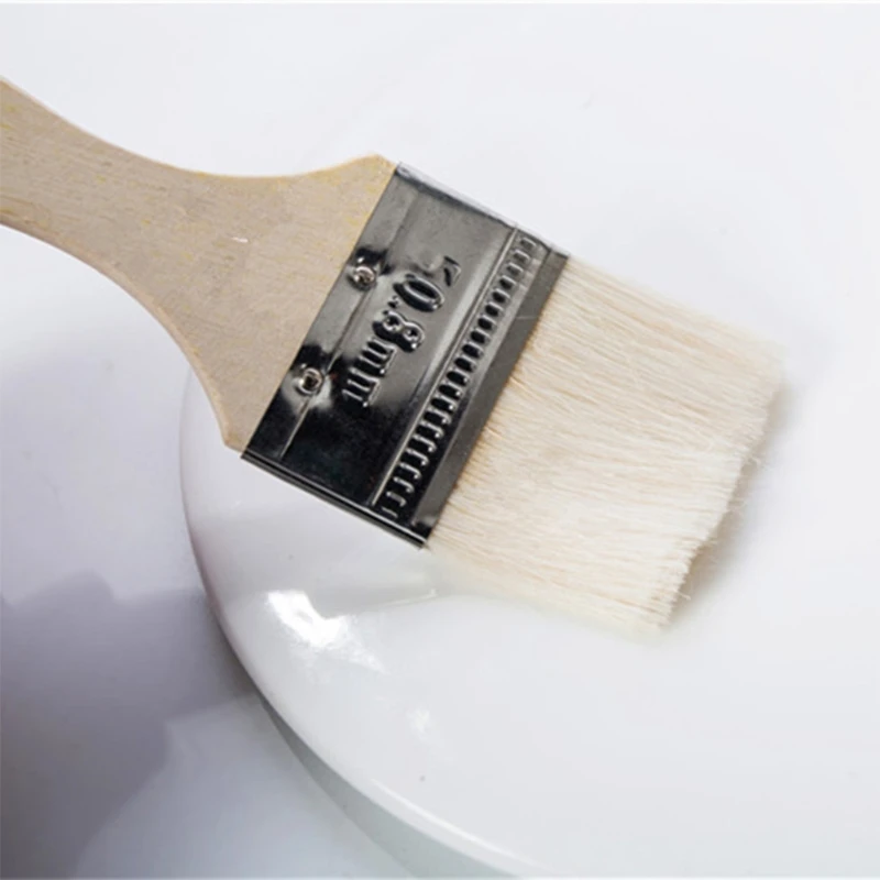 

T8NA Baking Tools Wool With Wooden Handle Barbecue Oil Cake Biscuit Brush