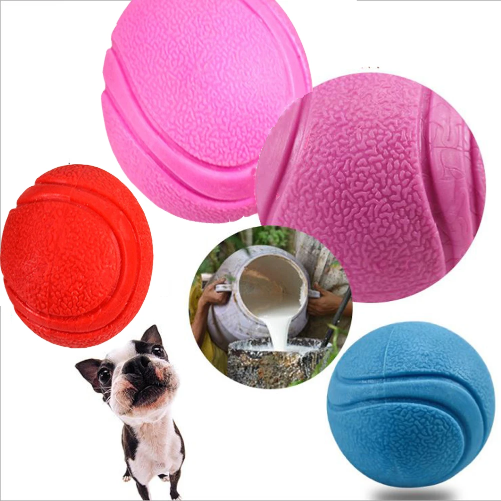 

Dog Toys Pet Dogs Training Exercise Grain Toy Ball High Elastic Rubber Ball Solid Toys Pets Dog Safe Chew Bite Clean Teeth Toy