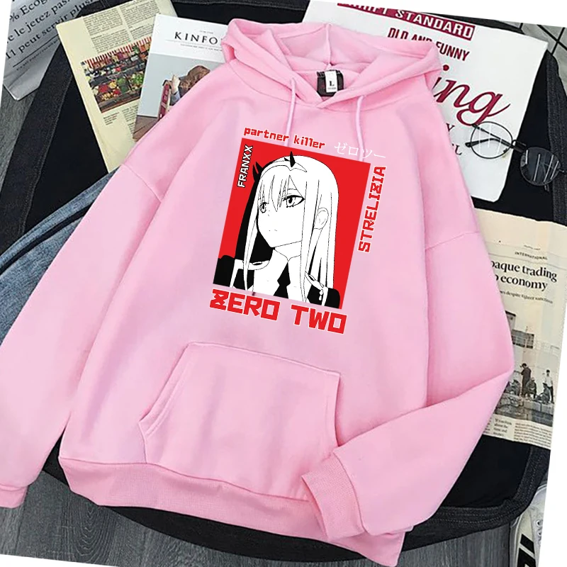 

Janpanese Anime Hoodies Darling Franxx Zero Print 2020 Winter Oversized Oweatshirt Men Women Unisex Sweatshirts Fashion Top