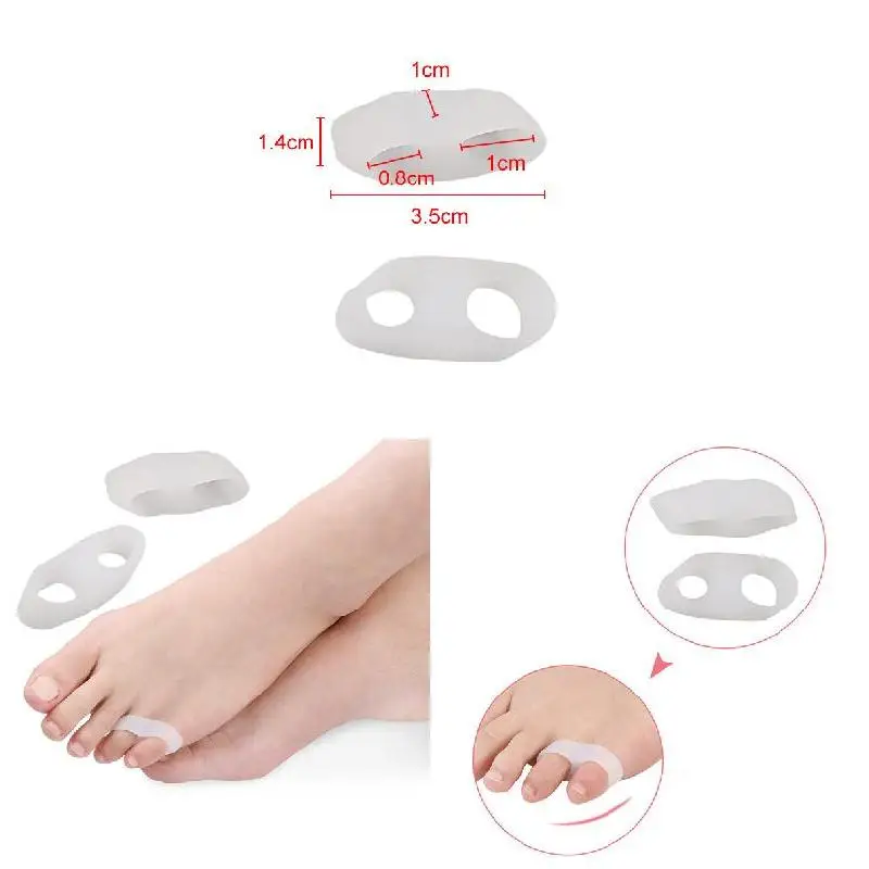 1 пара Силиконовый гель маленький для пальцев ног выпрямитель сепаратор Двойная
