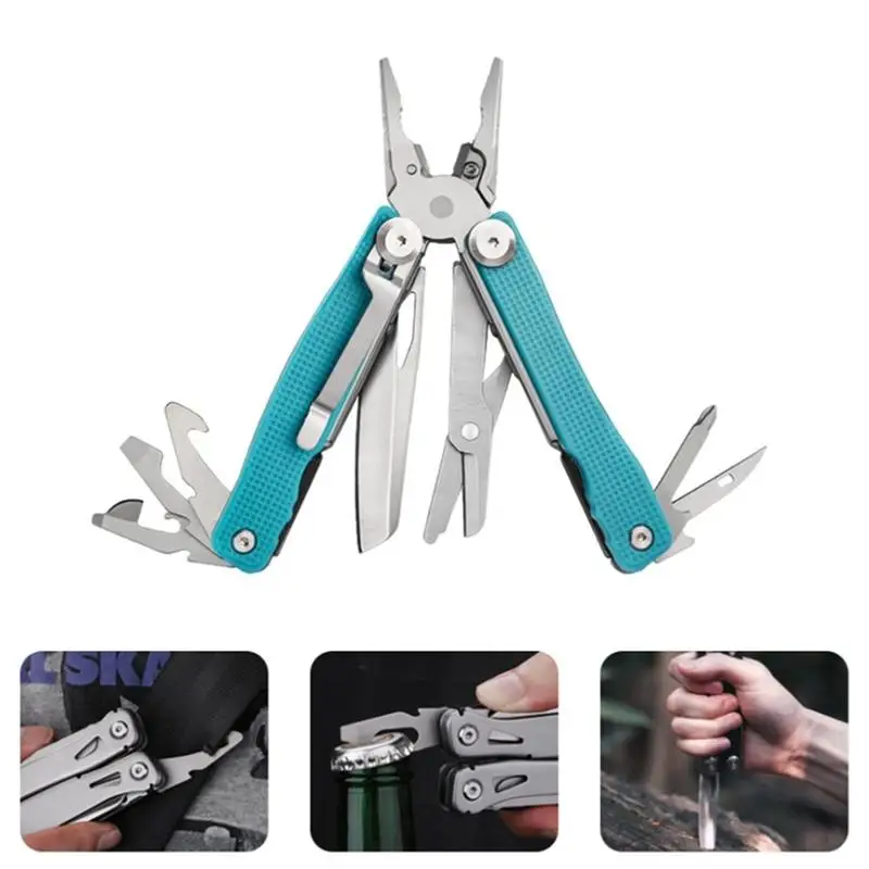

14 In 1Multi-tool Pliers Tactical Folding Pliers EDC Outdoor Camping Supplies Survival Kit Cable Wire Cutter Butterfly Knife