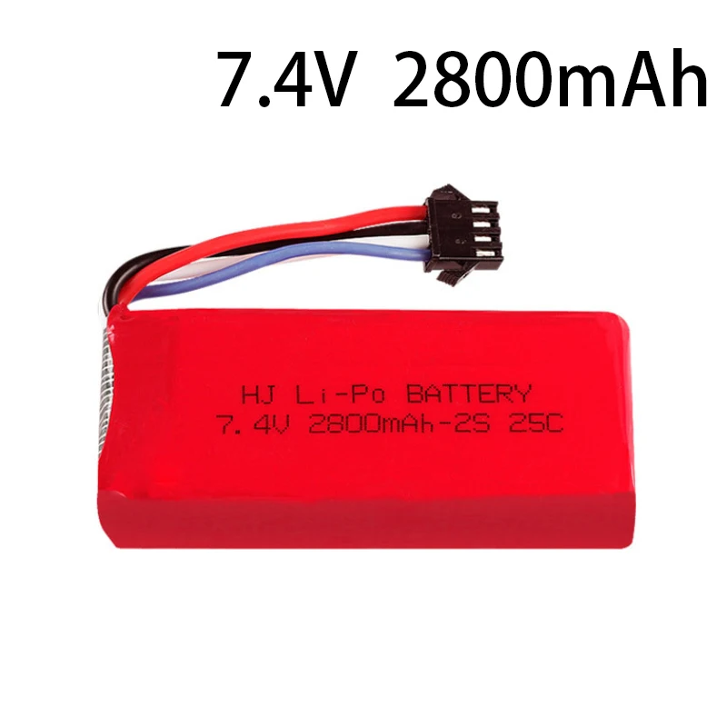 7 4 V 2800mAh 2S 25C литий полимерный аккумулятор с SM 4P разъем для Udi UDI902 UDI002 HQ961 HQ96 FT0