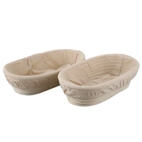 2pcs 25cm10 inch bread basket rattan proofing basket liner round oval fruit tray dough food storage container