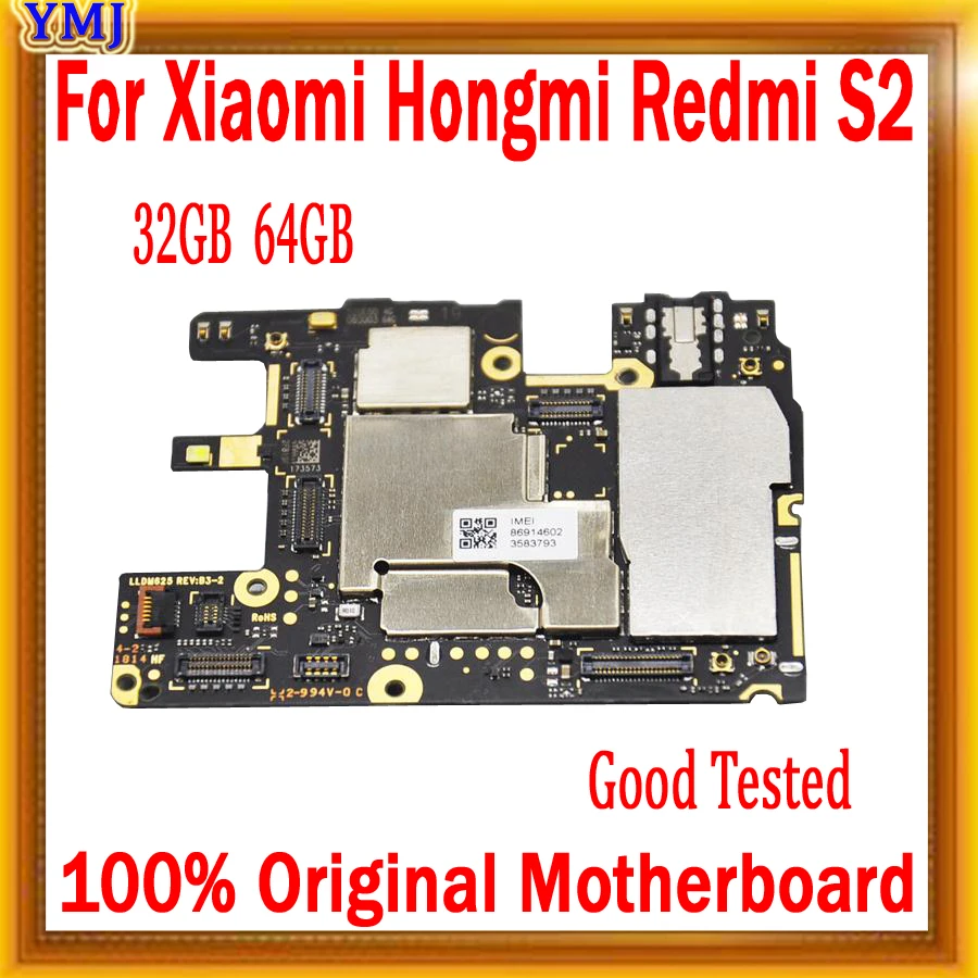 

Full Tested For RedMi S2 Motherboard 100% Original Unlocked 32GB 64GB For Xiaomi HongMi RedMi S2 with Android OS Logic Board