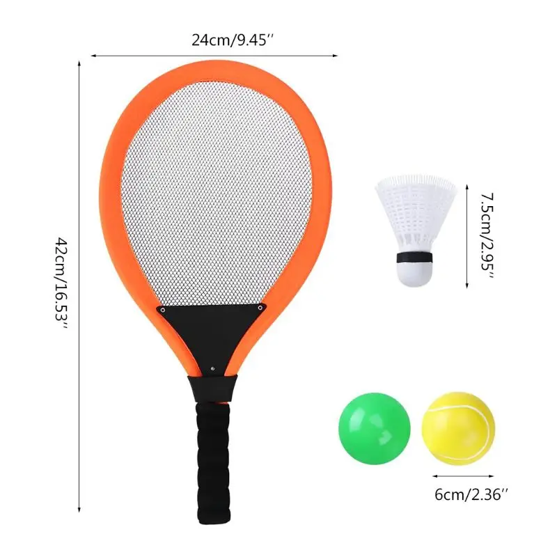 

Kids Badminton Tennis Racket Outdoor Sport Toy Light Weight Racket with 3 Balls Random Color