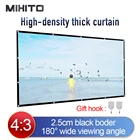 Портативный складной проекционный экран MIXITO 4:3, экран для проектора высокой плотности, 72, 84, 60, 100, 120, 150 дюймов, 1080P, 3d, 4K, HD