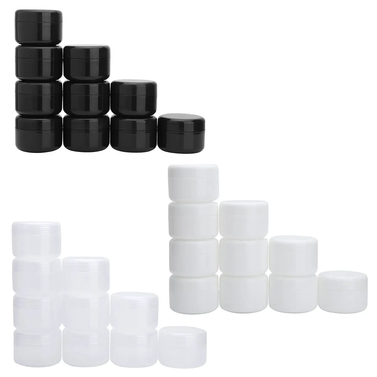 10 шт. мини пластиковые пустые баночки анти утечка Косметические Баночки