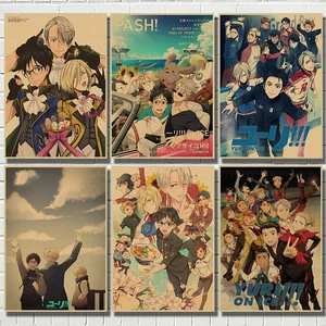 Японское аниме Юри! Постер на стену со льдом, домашний декор, крафт-бумага, наклейка винтажный плакат на стену