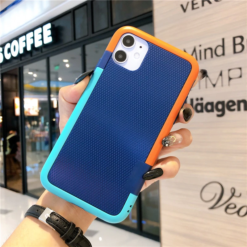 

Ultra Slim 3 Color Hybrid Shockproof Phone Case For iPhone 11 12 Pro XS MAX Mini XR X 7 8 6 6S Plus SE 2 Soft TPU Silicone Cover