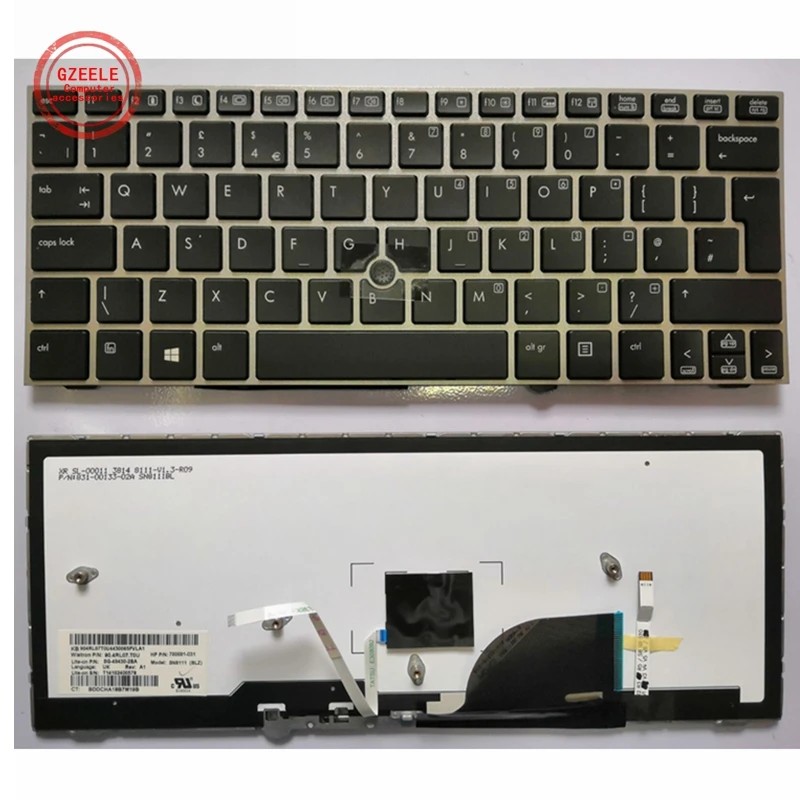 

UK New for HP EliteBook 2170 2170P Keyboard Backlit