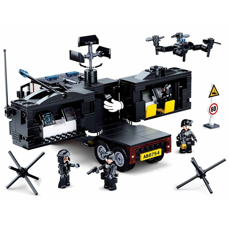 

759 шт. M38-B0773 SLuban морской полиции серии строительный блок Минифигурки Развивающие игрушки для детей, игрушки для детей, подарки для маленьких ...