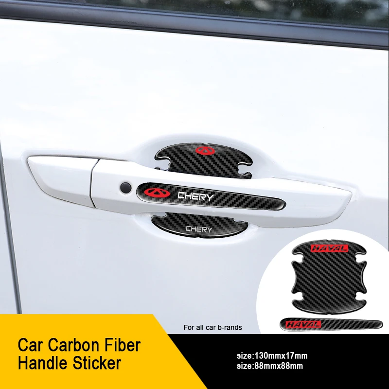 

8pcs Car Door Handle Exterior Details Stickers for Mitsubishi L200 Lancer 9 10 X Montero Sport Pajero 2 4 2007 Car Accessories