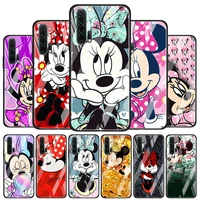 disney minnie mouse cute for honor 30 20 10 9x pro plus lite 8x huawei y8p y6p y5p y9 y7 y6 2019 tempered glass phone case