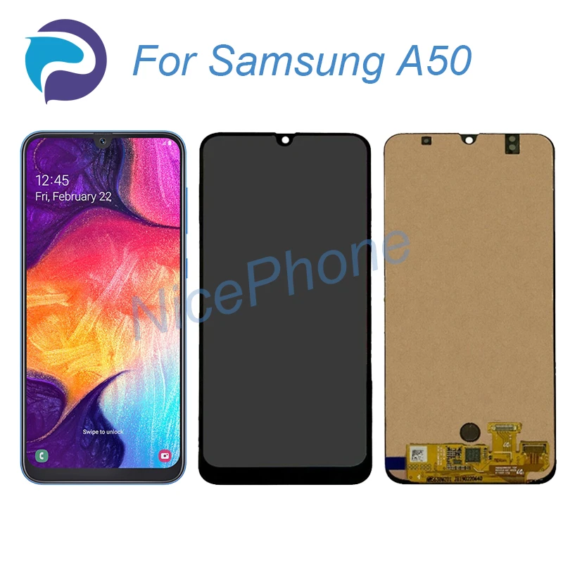 Для Samsung A50 ЖК дисплей сенсорный экран дигитайзер для сборки запасные части SM