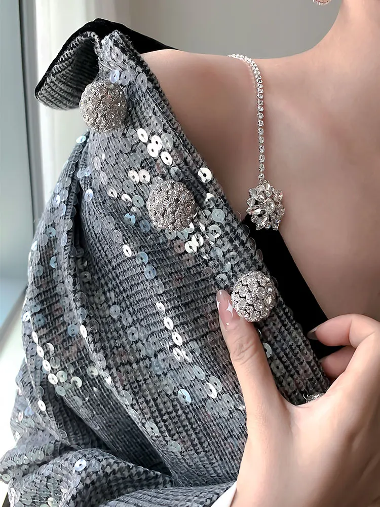 

heavy Big craftsmanship, brand, beading, diamond buckle, ladies sequin coat jacket, 2021Nwe women's clothing, winter, short jack