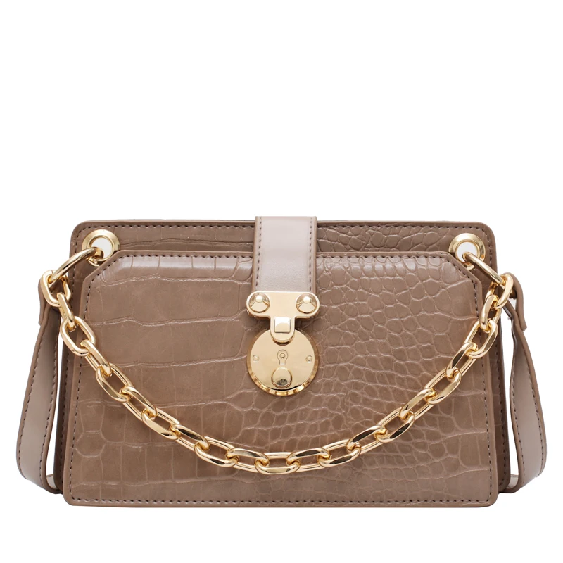 

Stone Pattern PU Leather Crossbody Bags For Women 2020 Lady Shoulder Messenger Bag Female Handbag Chain Hand Bag