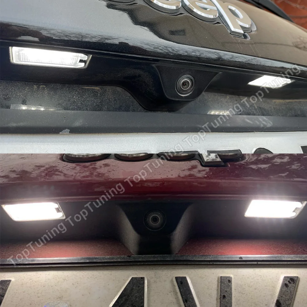 

2PCS White Canbus SMD LED License Plate Lights Lamp For Jeep Grand Cherokee 14-20 Compass Patriot 14-17 For Dodge Viper 13-17