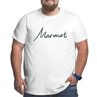 fashion personality marmot black text logo 100 cotton t shirts for big tall oversized plus size top tee mens loose large top