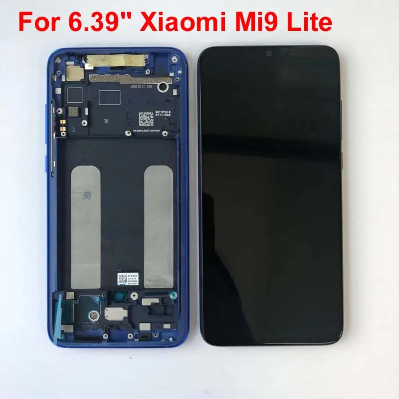 Для 6,3" Xiaomi mi 9 Lite mi 9 Lite AMOLED ЖК-дисплей+ сенсорная панель дигитайзер с рамкой для Xiaomi mi CC9