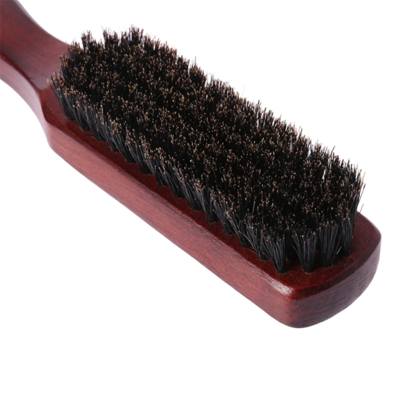 

Hair Brush Wood Handle Natural Boar Bristle Beard Comb Styling Massage Comb Anti-static Hair Brush Styling Tool
