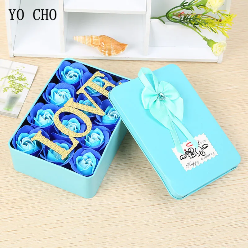 YO CHO 12 шт. имитация розы мыло с любовью в подарочной коробке День Святого