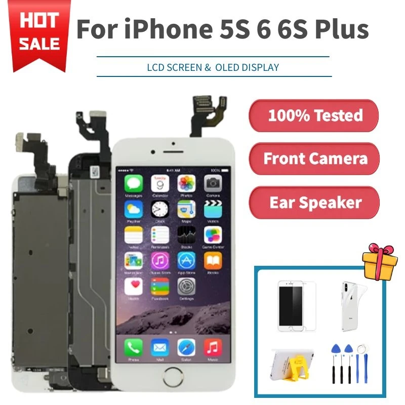 2020 Полный ЖК дисплей для iPhone 5 5G 5S 5C iphone 6 6S плюс экран в сборе замены Главная Кнопка