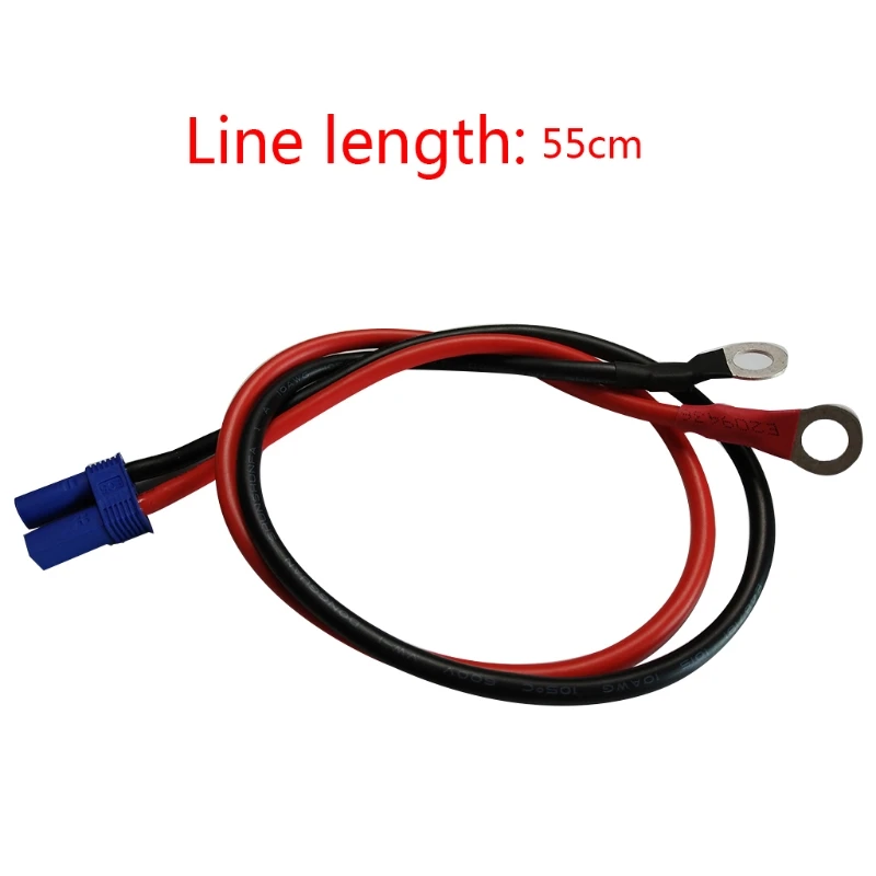 

EC5 Female Plug Connector Cable with O Ring Eyelet Terminal 10AWG Wire 50 CM