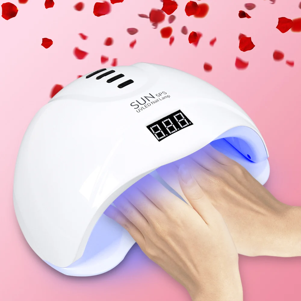 52 Вт Светодиодный УФ лампа для сушки ногтей маникюра всех гелей лак 4 режима 24