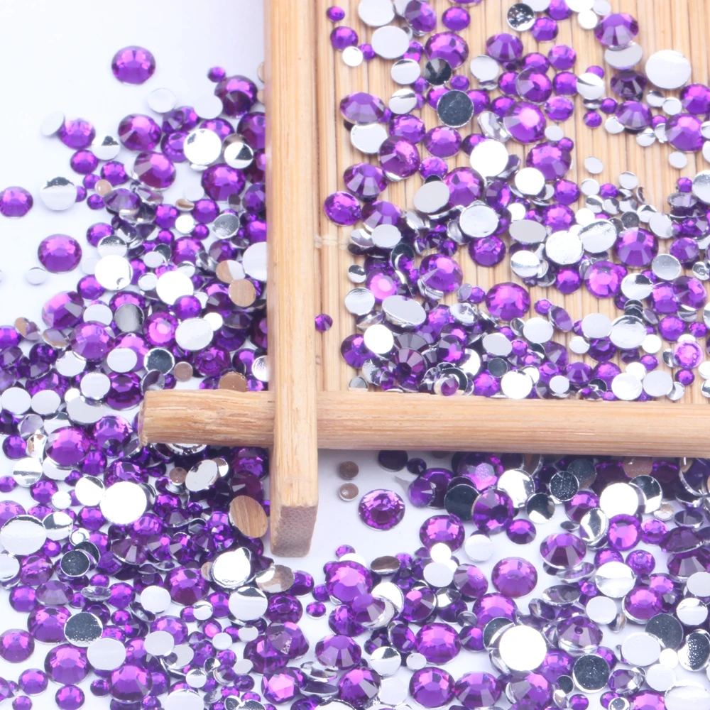 Украшения для ногтей 4 мм 1000 шт. стразы из смолы без горячей фиксации дизайна