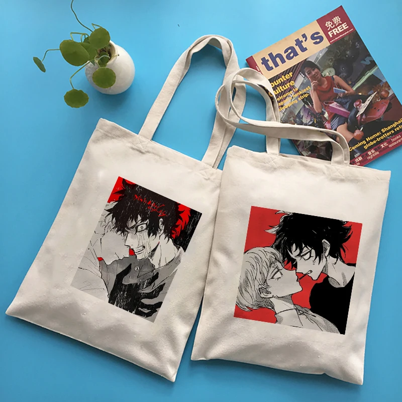 

Сумки для покупок Devilman Crybaby, брезентовые дизайнерские сумки на плечо, женские сумки-тоуты на заказ