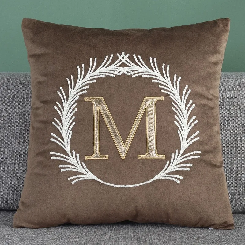 Горячая продажа супер гибкая Геометрическая M буква квадратная подушка с