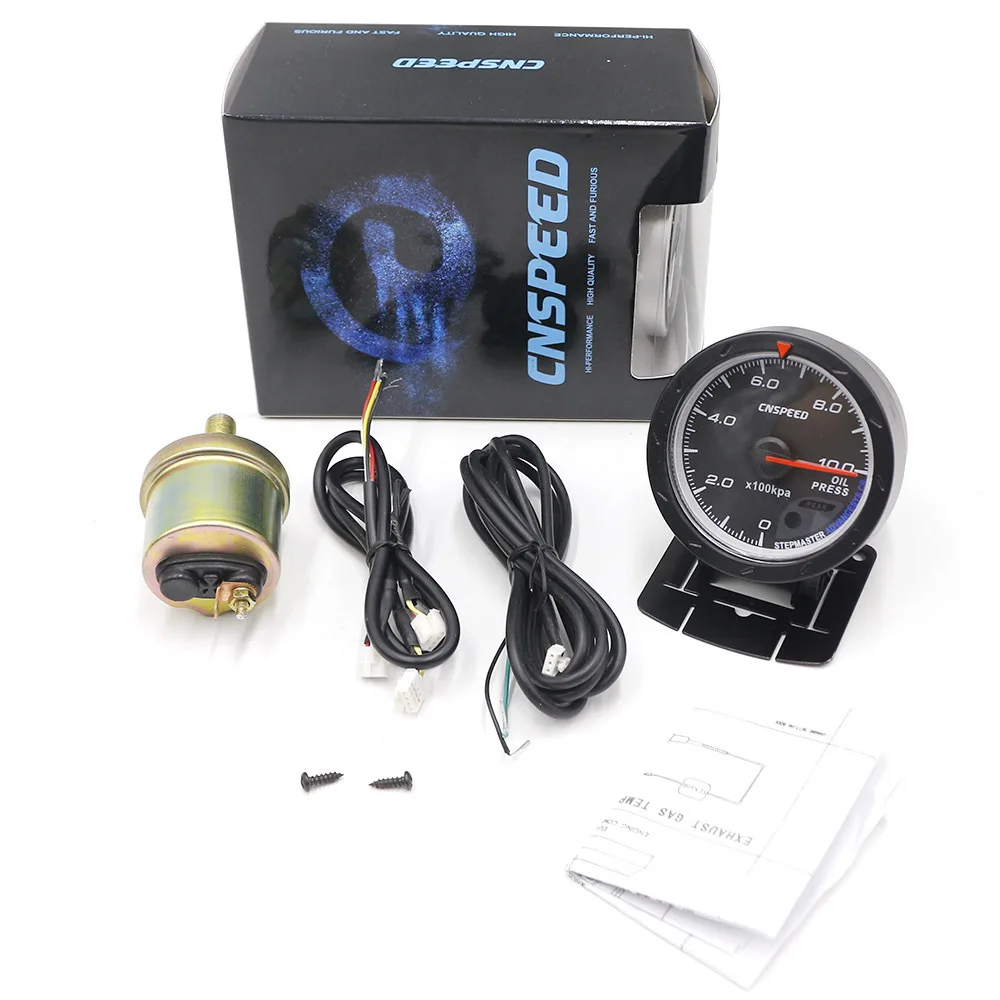 CNSPEED 60 мм вольт метр Температура воды Температура масла Датчик турбо Boost датчик масла пресс метр выхлопных газов датчик температуры EGT/EXT Вакуумный датчик