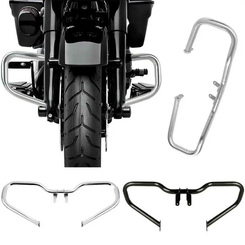 Защита двигателя мотоцикла для Harley Touring Street Glide Road King FLHX FLHR 2014-2021 черный хром |