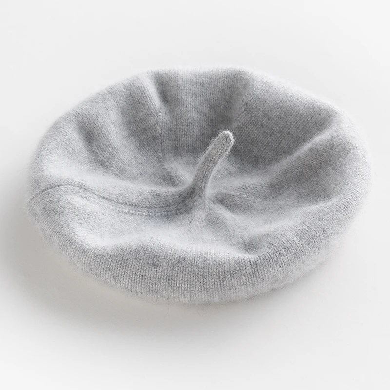 Новая зимняя шапка-берет из 100% козьего кашемира для женщин, теплая, маркированная, качественная, модная, вязаная шапка для девочек.