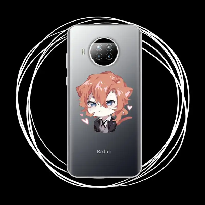 

Anime Bungo Stray Dogs Phone Case Transparent for Xiaomi mi Redmi note 10 t 8 9 pro lite 11 Samsung S 8 9 10 20