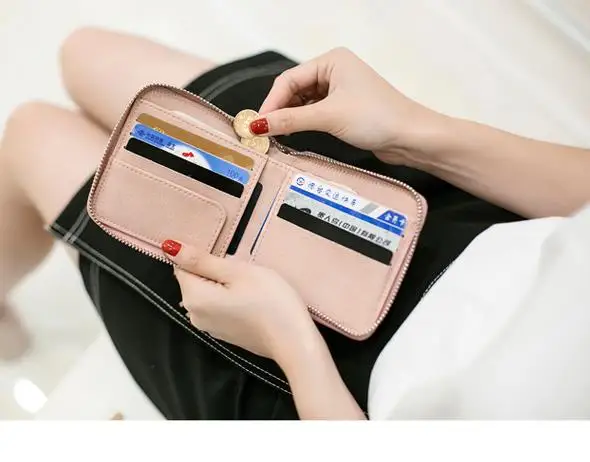 Напечатанные кожаные товары * мультфильм вышивка кролик кошелек женский