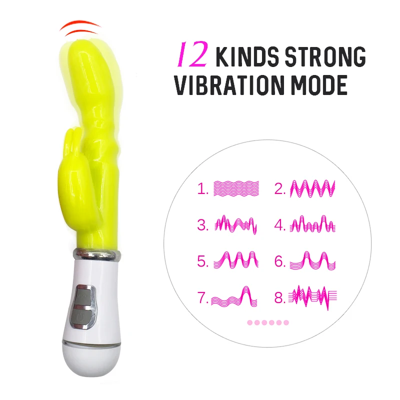 Ockered Double Shock G spot Вибратор Кролик AV Массажная палка для преобразования частоты