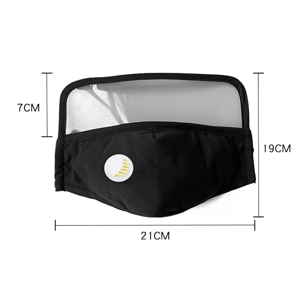 Съемная защитная дыхательная маска для лица с Защита глаз + 2 фильтра