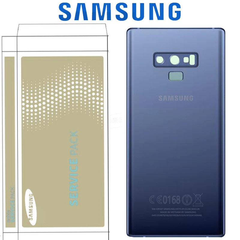 Оригинальная задняя крышка аккумулятора для Samsung Galaxy Note 9 N960 SM-N960F задний корпус с