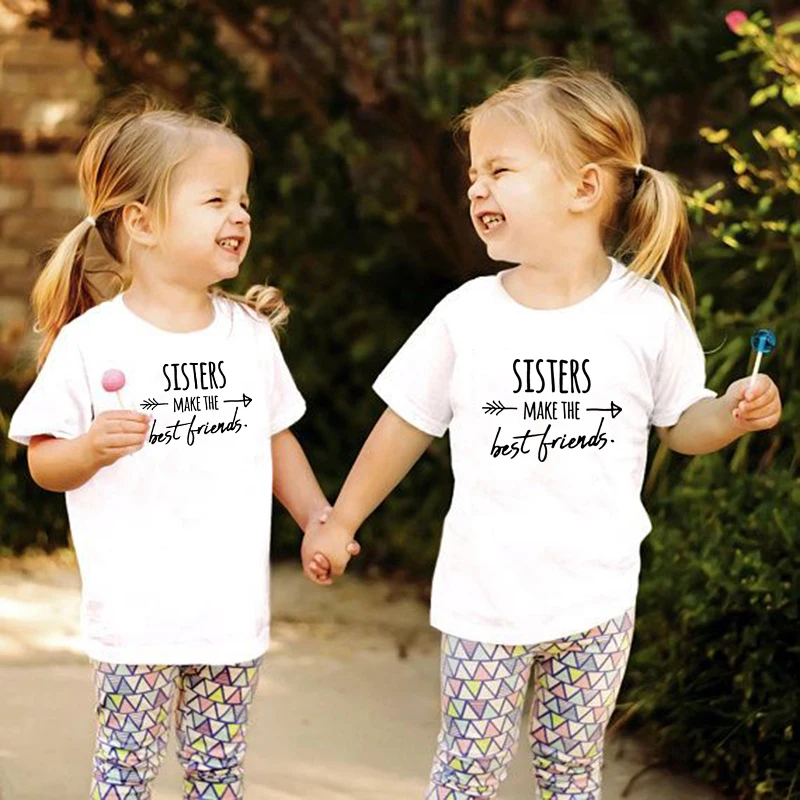 

Sisters Make The Best Friends Kids T Shirt Girls Shirt Casual Children Toddler Best Friends Top Tees Sisters Tee Drop Ship