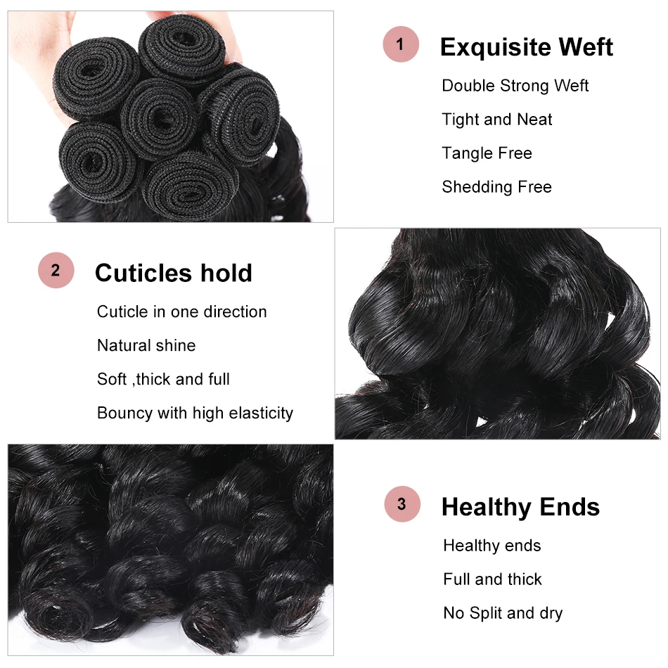 値段 Unice Fumi-人間の髪の毛のストランド,巻き毛のヘアロット6ピース/セット,タイトスパイラルカーリー,ダブルウィーブ,体育毛,ウェーブ