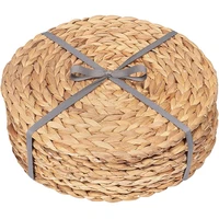 kitchen accessories round water hyacinth placematquality woven wicker table place mats25cm 6 pack