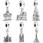 Бусины-подвески для браслета, из серебра 925 пробы